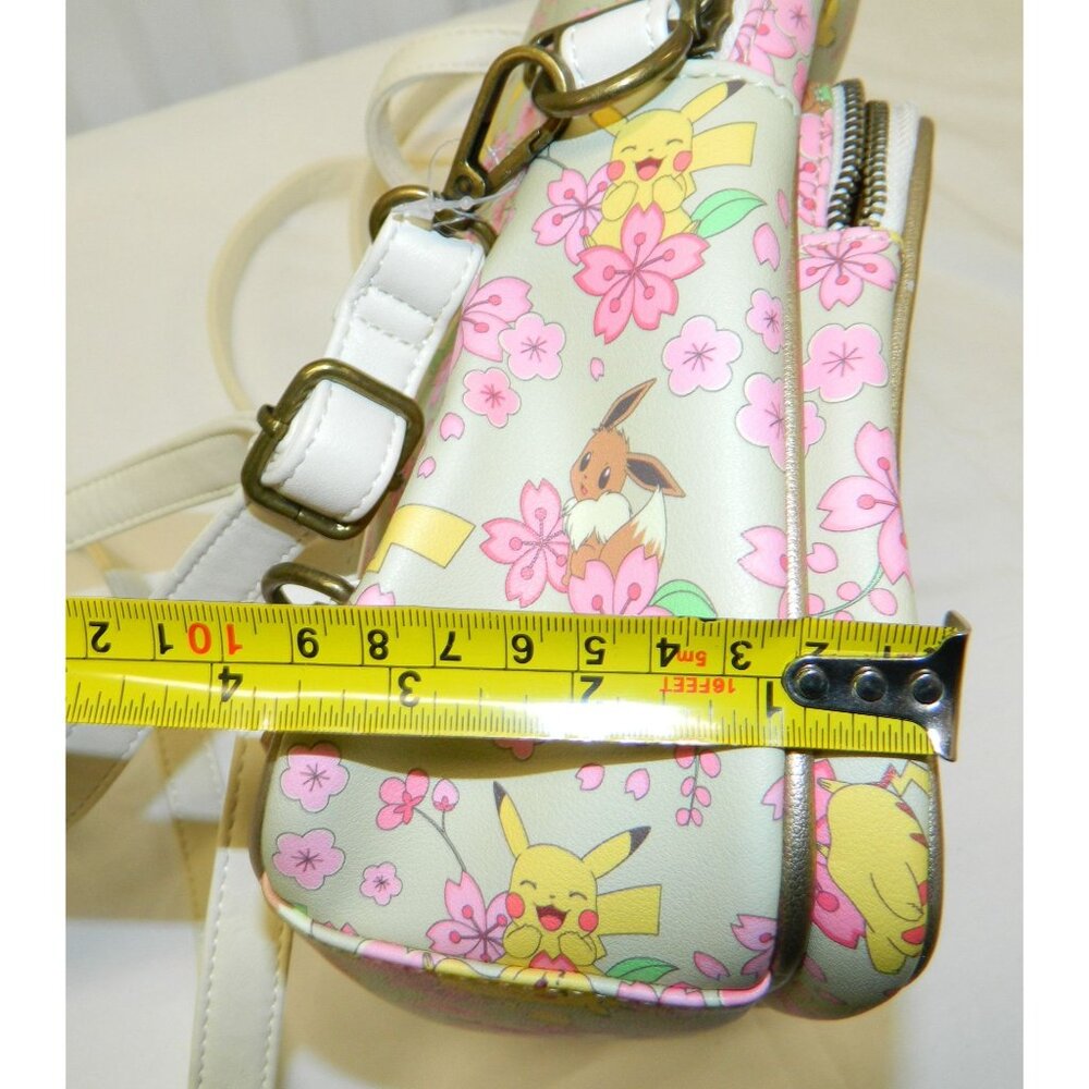 Pokémon Pikachu Evee Sakura Loungefly Cherry Blossom Backpack Crossbody Bag - Picture 8 of 16
